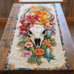 Skull Frontier Quilted Table Runner