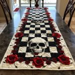 Skull & Roses Quilted Table Runner