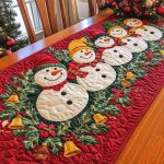 Snowman Jolly Joy Quilted Table Runner