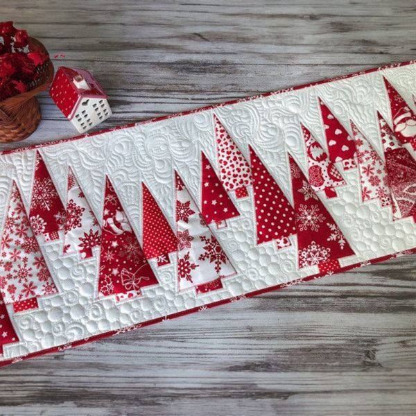 Snowy Eve Quilted Table Runner