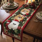 Snowy Puppies Quilted Table Runner