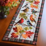 Soft Bird Whispers Quilted Table Runner
