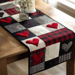 Soft Heart Blocks Quilted Table Runner