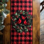 Songbird In Scarlet Quilted Table Runner