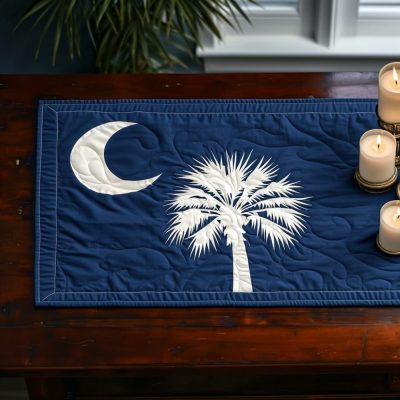 South Carolina Flag Charm Quilted Table Runner