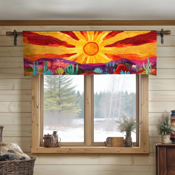 Southwest Sunset Quilted Valance
