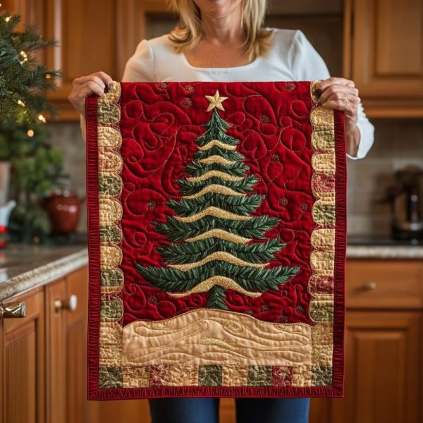Sparkling Christmas Quilted Table Runner