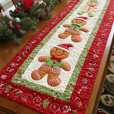 Spiced Ginger Dreams Quilted Table Runner