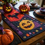 Spooky Smile Quilted Table Runner