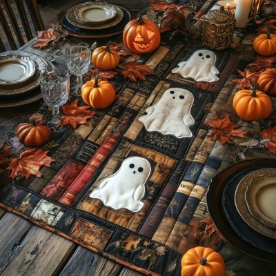 Spooky Stroll Quilted Table Runner