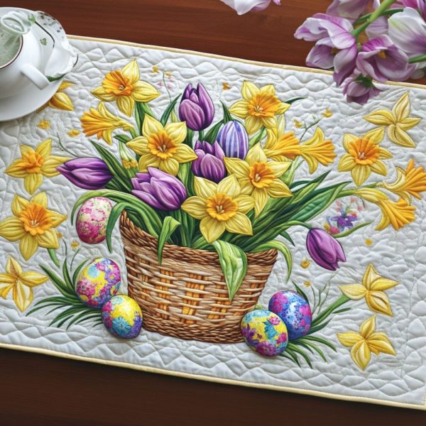 Spring Basket Beauty Quilted Table Runner