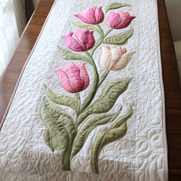 Spring Bloom Quilted Table Runner