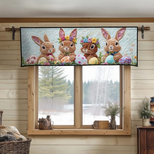Spring Bunnies Quilted Valance