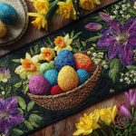 Spring Bunny Parade Quilted Table Runner