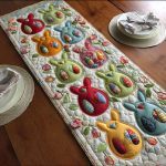 Spring Eggs Quilted Table Runner
