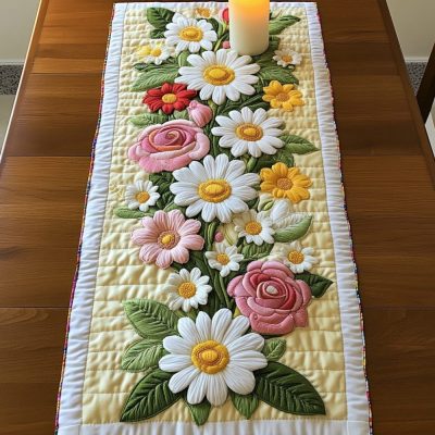 Spring Garden Quilted Table Runner