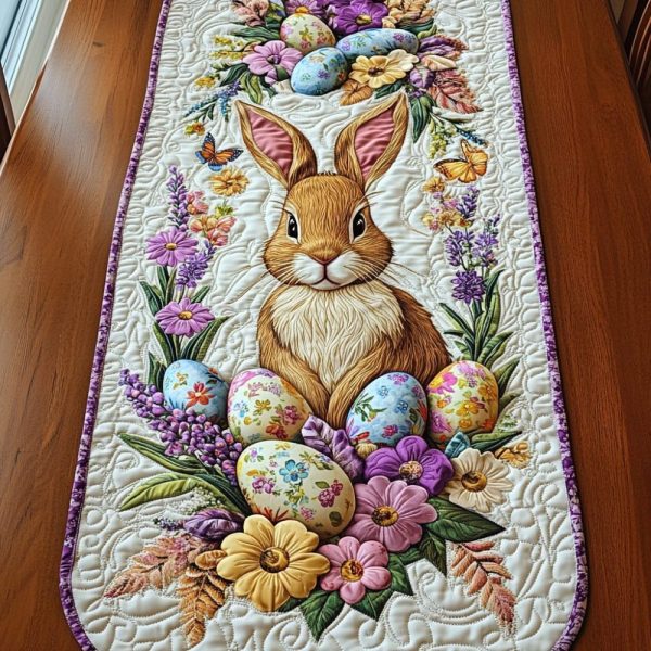 Spring Hopper Quilted Table Runner