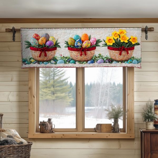 Springtime Easter Display Quilted Valance