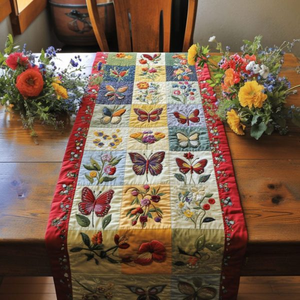 Springtime Soar Quilted Table Runner