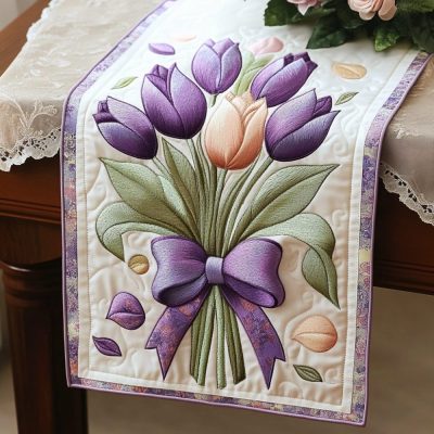Springtime In Bloom Quilted Table Runner