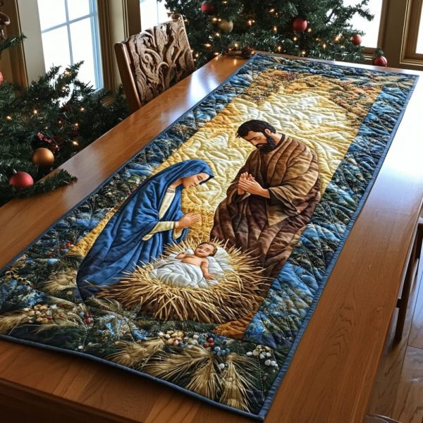 Stable Beneath Stars Quilted Table Runner