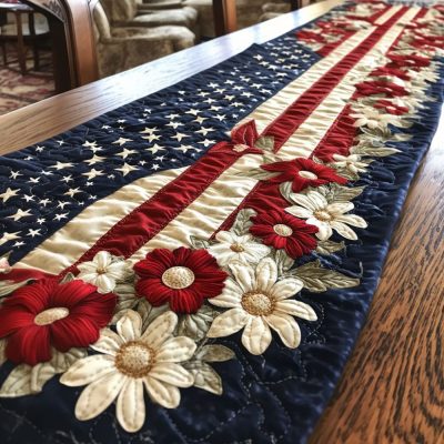 Star-Spangled Quilted Table Runner