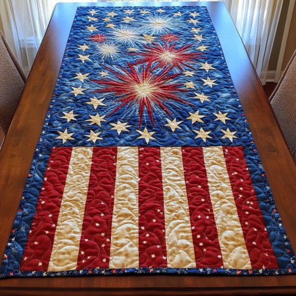 Star Garden Quilted Table Runner