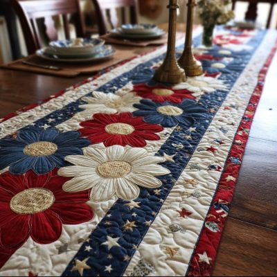 Star Garden Quilted Table Runner
