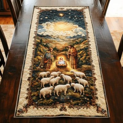 Star Of Bethlehem Quilted Table Runner