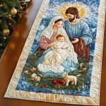 Starlit Birth Quilted Table Runner