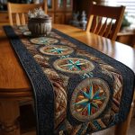Starlit Feathers Quilted Table Runner