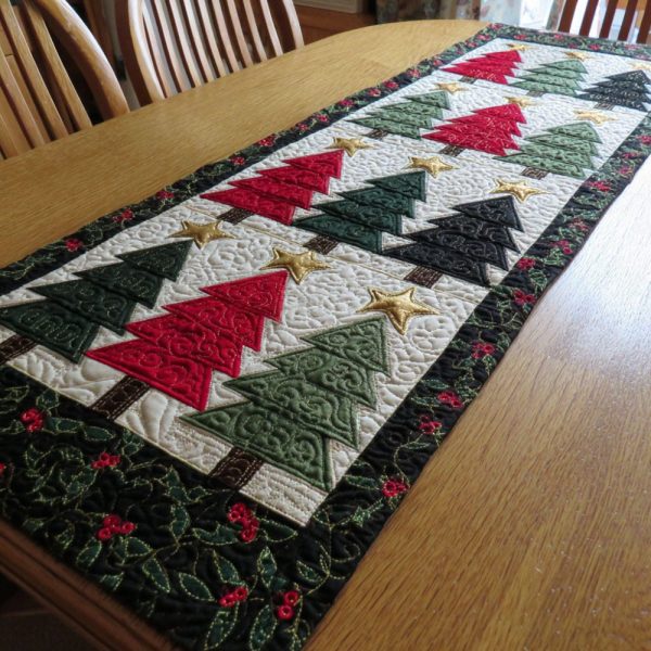 Starlit Pines Quilted Table Runner