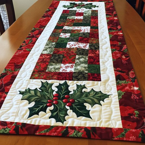 Starry Christmas Quilted Table Runner