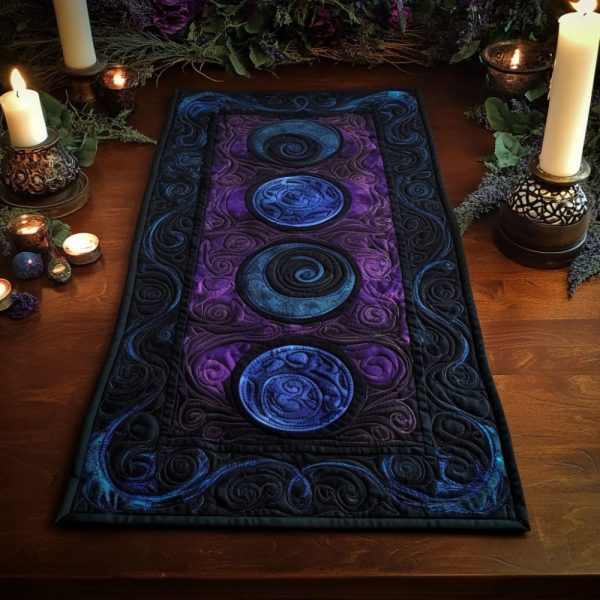 Starry Moon Coven Quilted Table Runner
