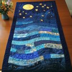 Starry Waves Quilted Table Runner