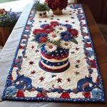 Stars In Bloom Quilted Table Runner