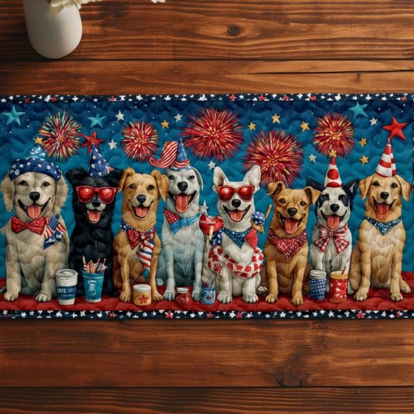 Stars And Paws Quilted Table Runner