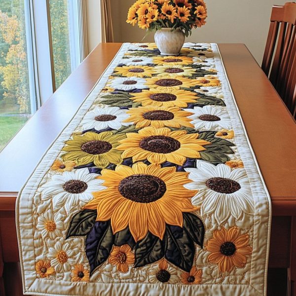 Summer Blooms Quilted Table Runner