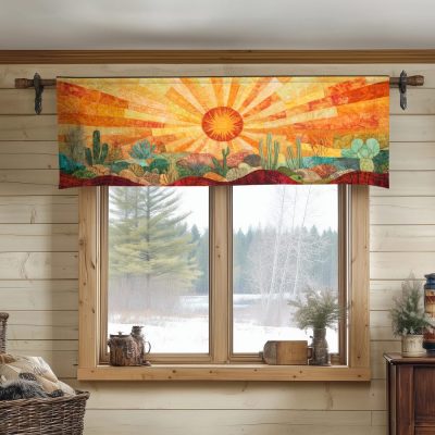 Sunburst Serenity Quilted Valance