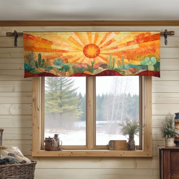 Sunburst Serenity Quilted Valance