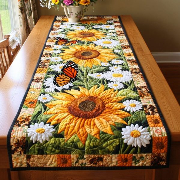 Sunflower Bliss Quilted Table Runner