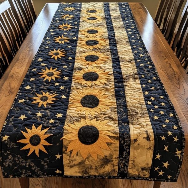 Sunflower Breeze Quilted Table Runner