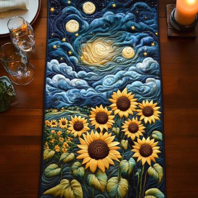 Sunflower Glow Quilted Table Runner