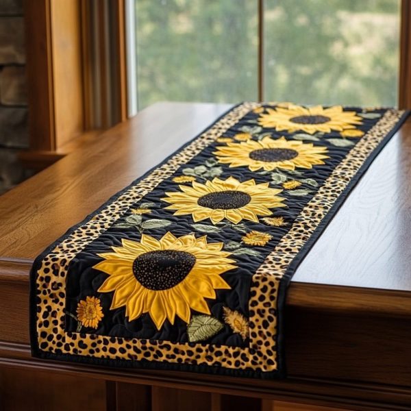 Sunflower Radiance Quilted Table Runner