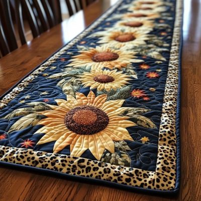 Sunflower Shine Quilted Table Runner