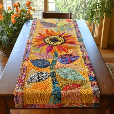 Sunflower Vibes Quilted Table Runner