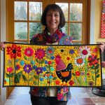 Sunlit Bloom Chicken Quilted Table Runner