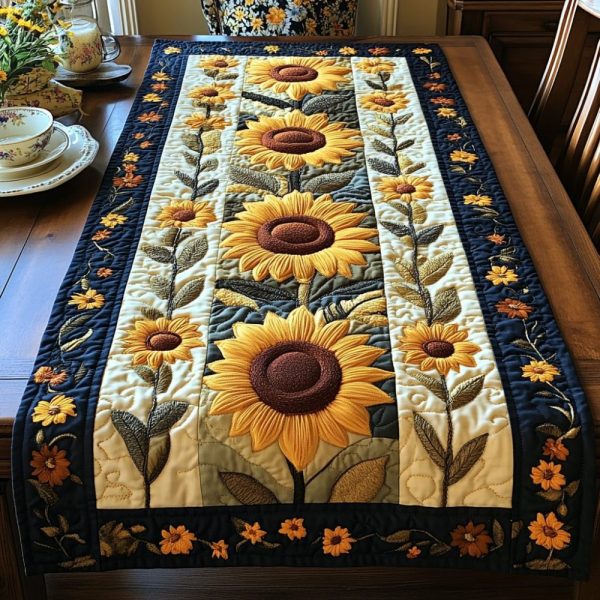 Sunlit Field Quilted Table Runner