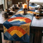 Sunlit Horizon Stripes Quilted Table Runner