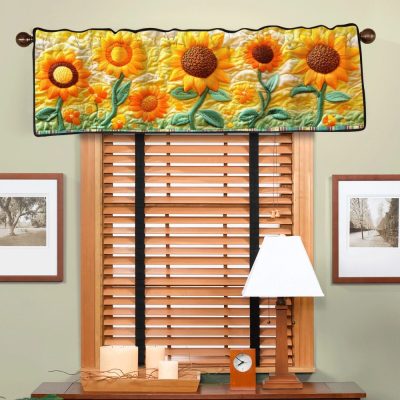 Sunlit Whispers Quilted Valance
